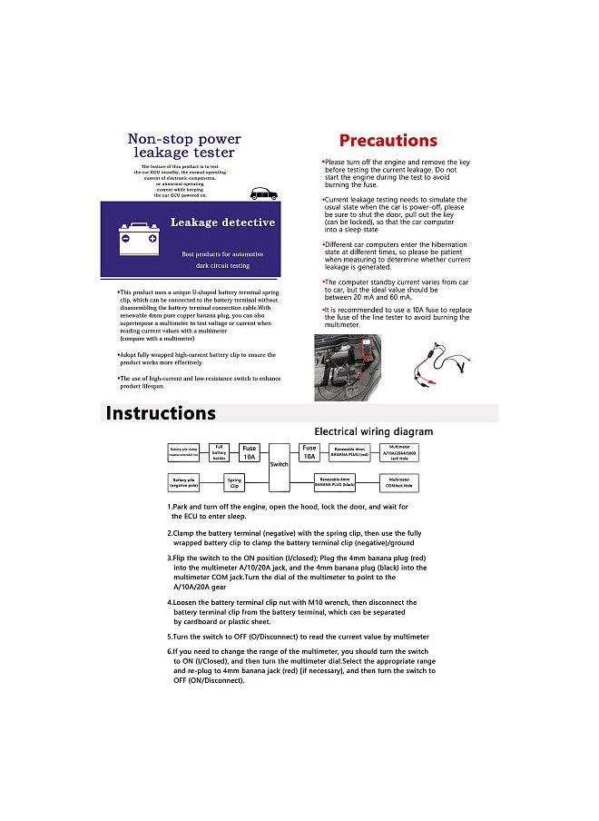 Generic - Parasitic Drain Tester for Automotive Battery Testing - Image 1