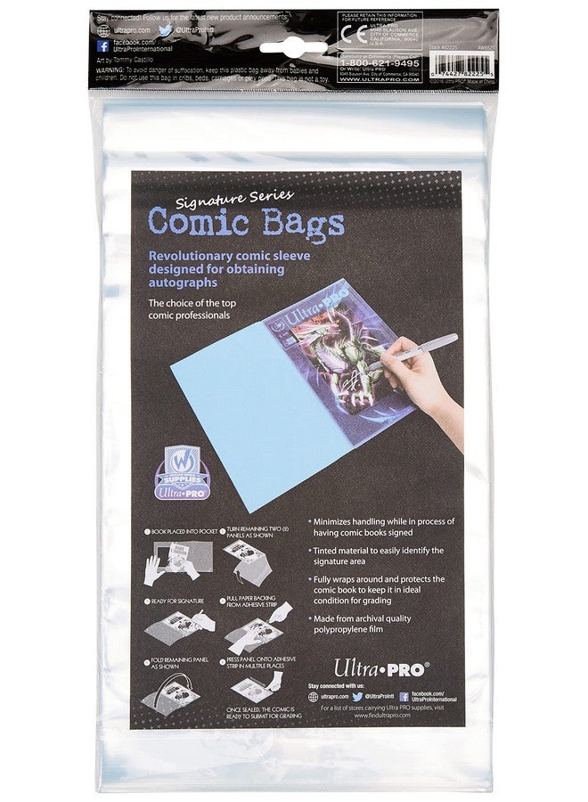 Ultra Pro أكياس كوميك قابلة لإعادة الإغلاق بحجم 2 مل من الترا برو 6-7/8 × 10½ بوصة (100-عدد) - Image 2