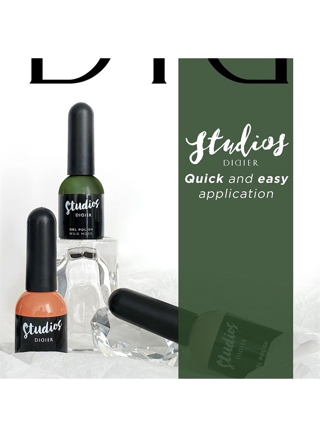 DIDIER LAB Studios Gel Polish Wild Moss - Professional Manicure Pedicure Products - Rich Pigment for Complete Nail Coverage - Flawless Shine - Suitable for Beginners - For UV Lamp - Gift for Women - Image 5