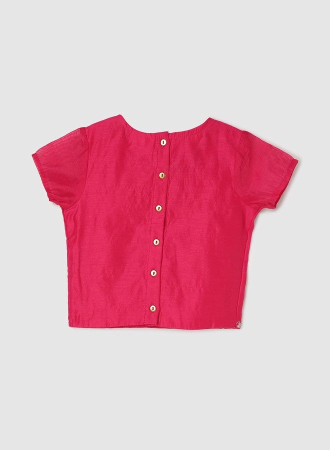 Max طقم ليهينغا تشولي للبنات من بوليستر ماكس (W22CLH04_RED_2-3Y) - Image 3