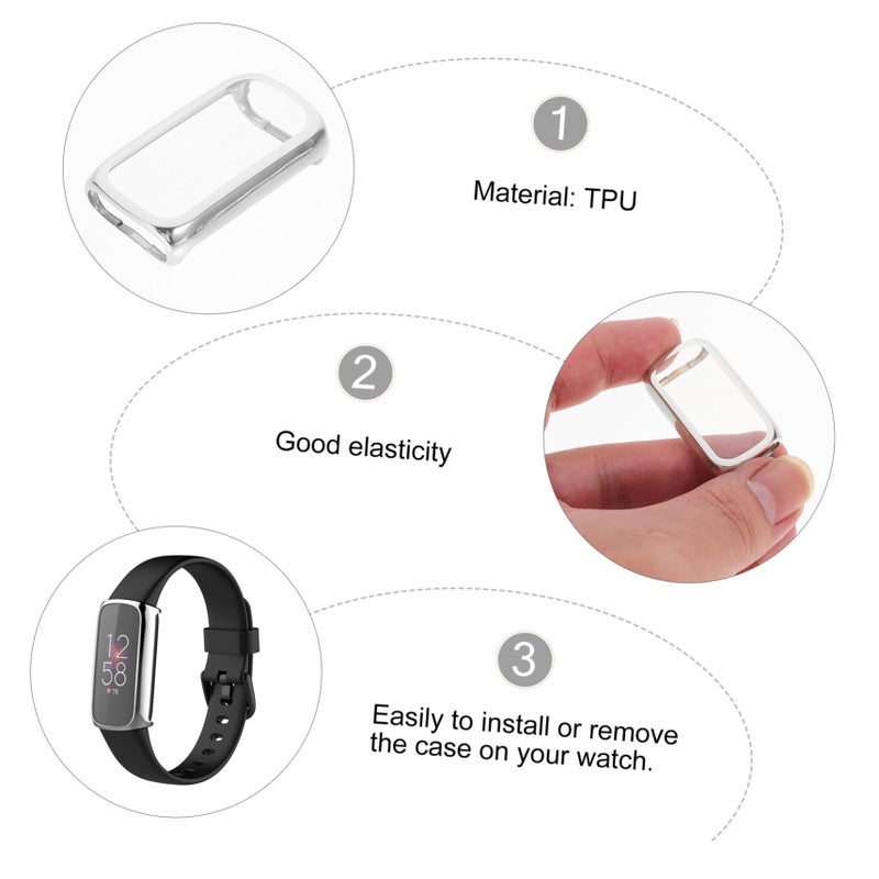 2Pcs TPU Protective Case For Fitbit Gel Watch Full Coverage Anti Scratch Lightweight - Image 5