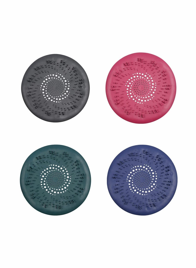 Shower Drain Hair Catcher, Cover Filter with Suction Cups, TPR Drains Protector Sewer Filter, Strainer for Bathroom and Kitchen - Image 1
