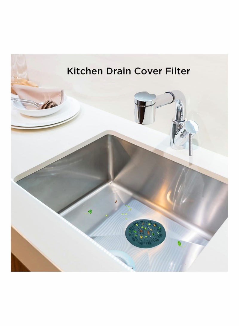 Shower Drain Hair Catcher, Cover Filter with Suction Cups, TPR Drains Protector Sewer Filter, Strainer for Bathroom and Kitchen - Image 3