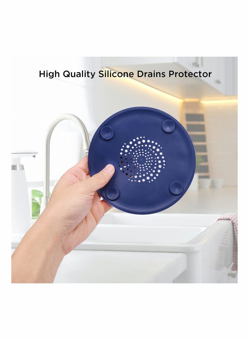 Shower Drain Hair Catcher, Cover Filter with Suction Cups, TPR Drains Protector Sewer Filter, Strainer for Bathroom and Kitchen - Image 4