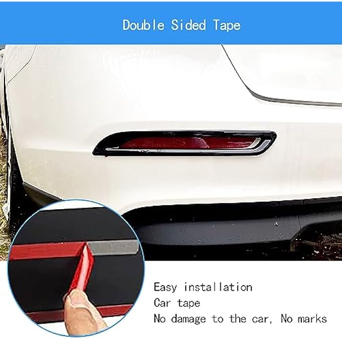 ريحني ملحقات السيارة المتوافقة مع هوندا أكورد 2023 2024 غطاء مصباح الضباب الخلفي وحافة واقية خارجية من التشكيل ABS 2 قطعتين بأسلوب أسود لامع - Image 5