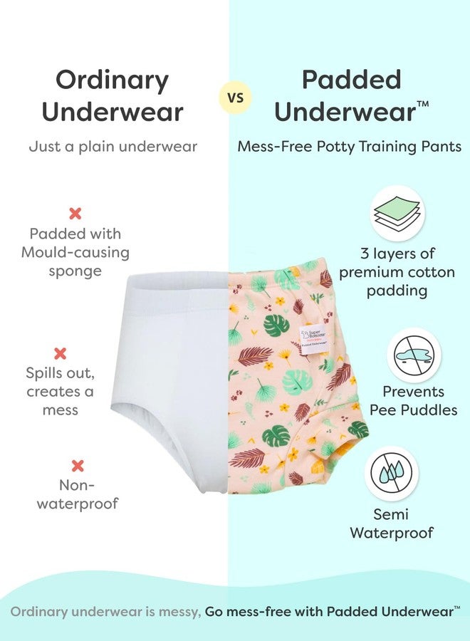 SuperBottoms Padded Underwear For Growing Babies/Toddlers|With 3 Layers Of Cotton Padding & Super DryFeel Layer| Pull-Up For Potty Training & Diaper-Free Time(Jungle Jam, Size: 3, Pack of 3) - Image 4