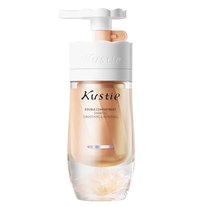 Kustie Shampoo - Smooth & Repair, Rose Oil & Hyaluronic Acid for Scalp Nourishment, Patented Dual-Chamber Lock, 28 Active Botanicals, Gentle Amino Acid Cleanser, Oil Control & Volume Boost, 16.9 fl oz - Image 1