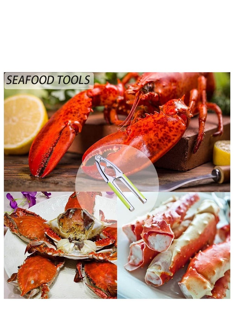 SYOSI - SYOSI Nut Cracker Nutcracker Seafood Tools Walnut Cracker for All Nuts Heavy Duty Shell Cracker with 2 PCS Forks Picks Lobster Crab Crackers with Non-slip Handle - Image 1
