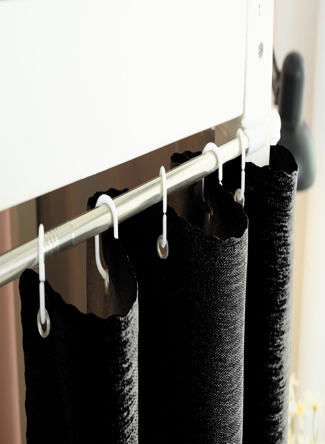 Teanea Solid Bottom Bunk Bed Blackout Curtains Privacy Cloth Single Size Twin Size for Men Women Collage Students, Black - Image 3