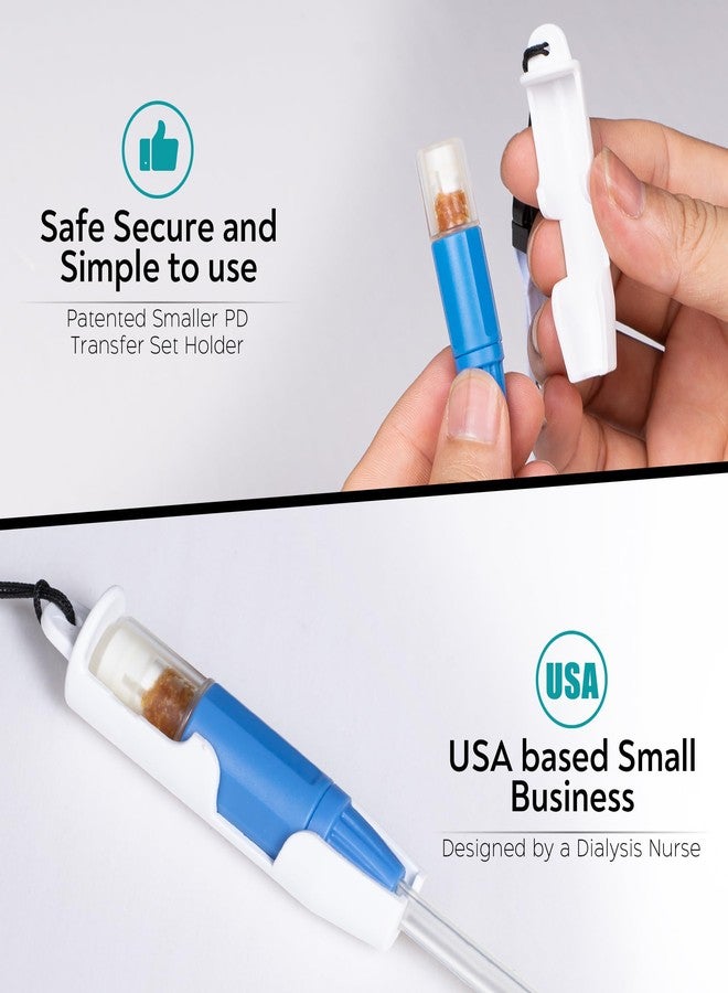 MandMcares Smaller Peritoneal Dialysis Catheter Transfer Set Holder. PD Secure Shower Accessories. 2 Adjustable Neck Lanyards with, Breakaway Feature for Safety. (White) - Image 2