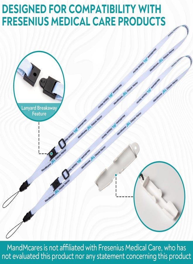 MandMcares Smaller Peritoneal Dialysis Catheter Transfer Set Holder. PD Secure Shower Accessories. 2 Adjustable Neck Lanyards with, Breakaway Feature for Safety. (White) - Image 3
