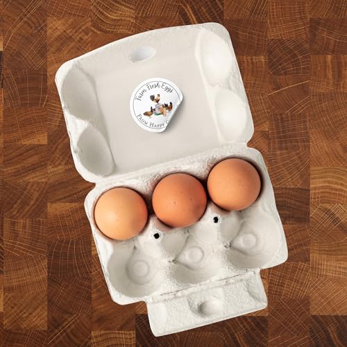 Lashicorn Farm Fresh Eggs from Happy Chickens Stickers | 250 pcs roll | 2” Coop Feeder Egg Handling Instructions Carton to Sell Labels with Collected Date How to Handle Eggs Bulk - Image 4