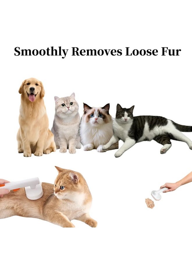 Generic - Cat Hair Brush with Released Button for Indoor Cats Shedding, Cat Brush for Long Haired Cats and Short Haired Cats,Gentle Deshedding and Self-Cleaning Massage Tool for Cat and Dog - Image 1