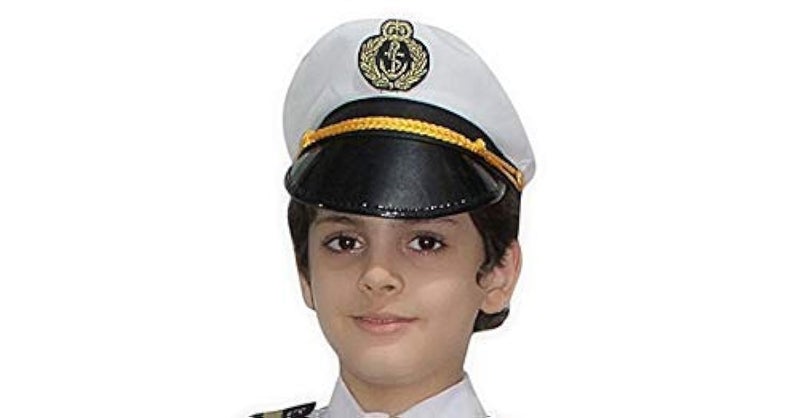 Kaku Fancy Dresses Pilot Cap White & Black Airline Pilot Cap/Aviation Captain Hat - Free Size, for Unisex - Image 3