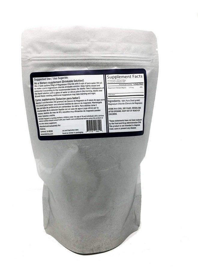 Dolotrex - Cloruro De Magnesio 100% Pure Magnesium Chloride Food Grade 300 Grams Edible Magnesium Highly Absorbable For Daily Use As Supplement Or Magnesium Oil Up To 600 Servings 10.58 Oz - Image 1