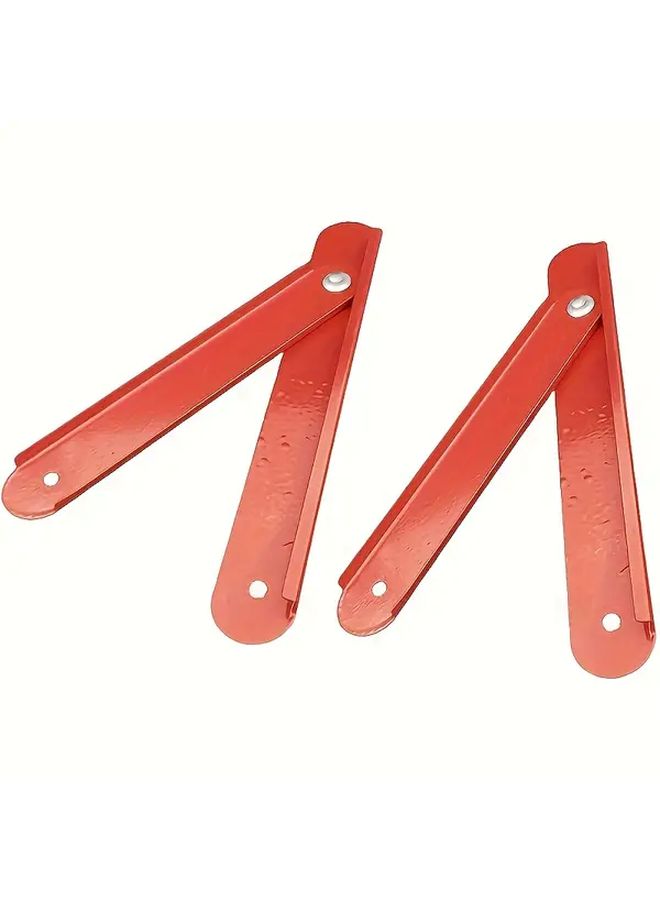 Heavy Duty Folding Ladder Hinge Set Of 3 Pcs Iron A Frame Construction Sturdy Reinforced Durable - Image 5