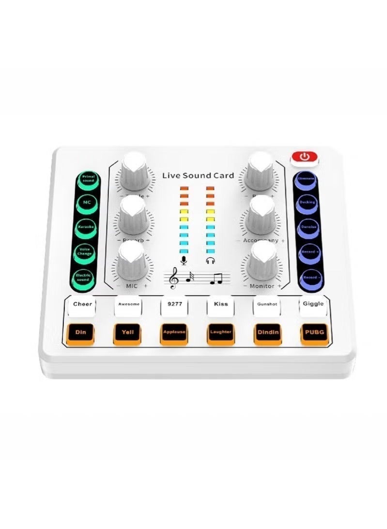 dida-cosmos M8 Live Sound Card DSP Chip Twelve Ambient Sounds Four Kinds Of Sound Changes Live Broadcast DJ Mixer Music Recording Guitars TikTok Facebook YouTube USB Bluetooth - Image 3