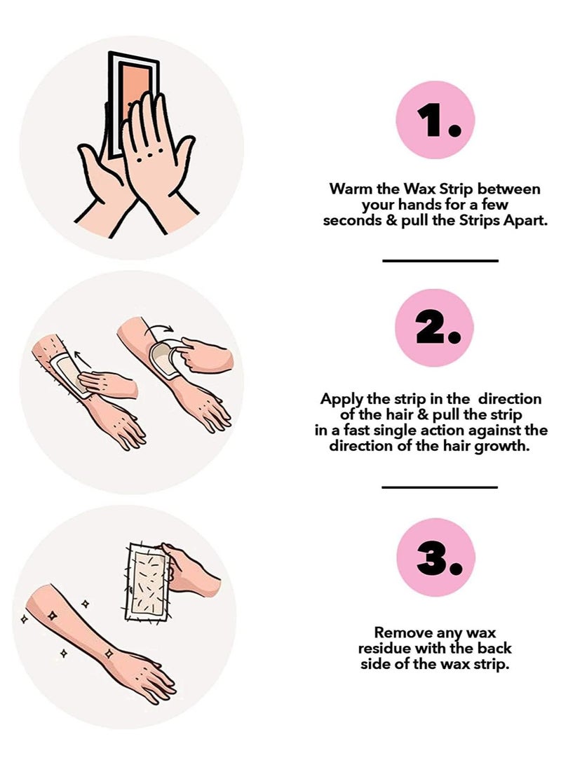 فيم شرائح شمع لمنطقة البيكيني وتحت الإبط غنية بالفراولة للبشرة الحساسة 20 شريحة - Image 5