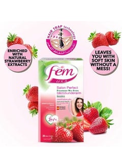 fem Bikini & Underarm Wax Strips Enriched With Strawberry For Sensitive Skin 20 Strips  - Image 3