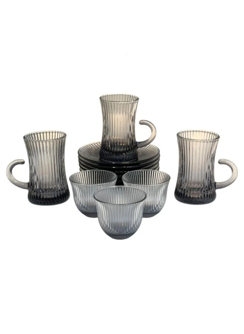 Smart Kitchen Luxury Tea Cups and Coffee Mugs Set – 36 Pieces – A Touch of Elegance and Distinction for Your Table  - Image 3