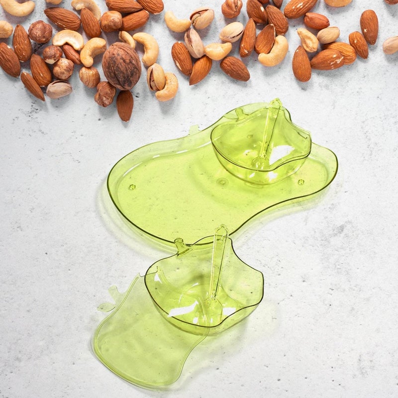 Garth Shape 2Piece Serving Set of Bowl with Spoon Tray Dinnerware Serving Snacks Pickle - Image 4