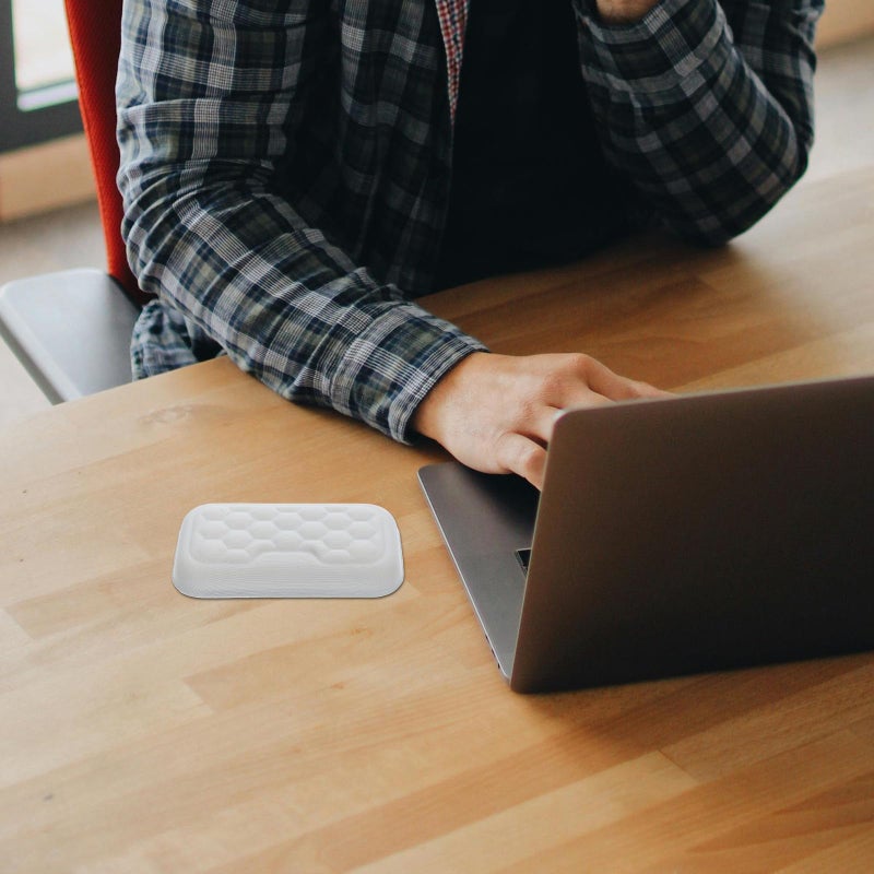 Ergonomic Gray Wrist Rest for Keyboard and Mouse Pad Soft Fabric Cushion - Image 5