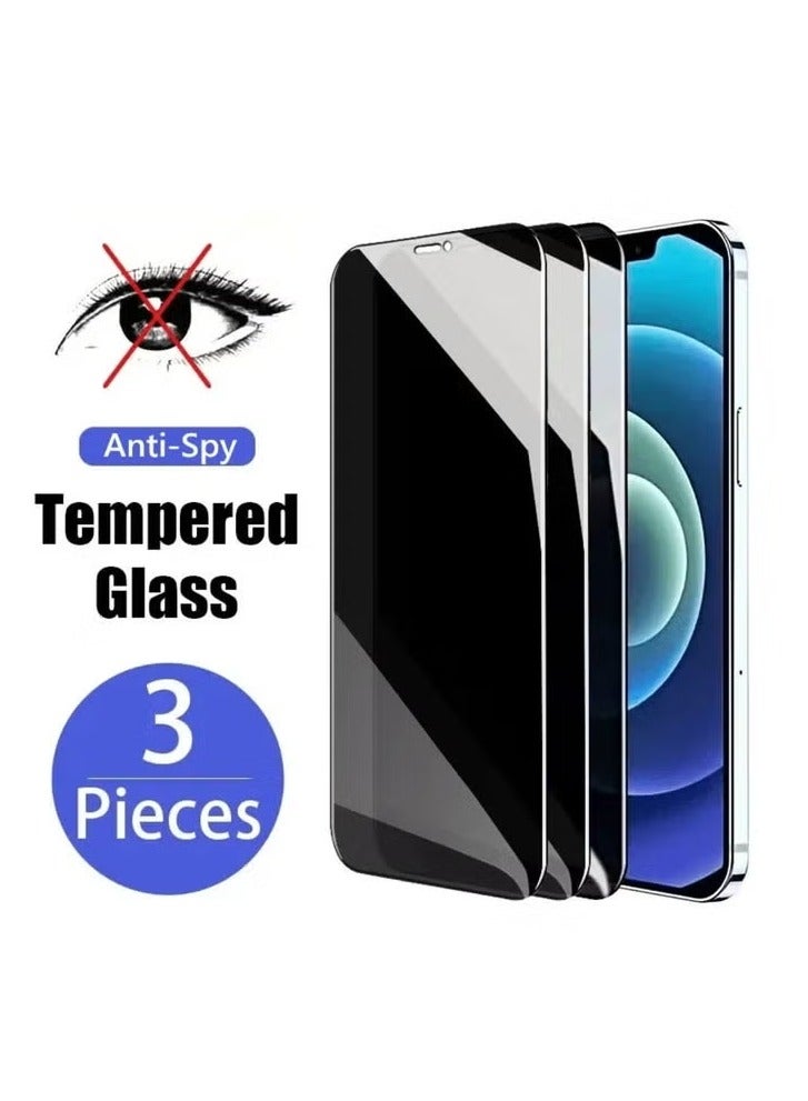 TIGER iPhone Tempered Glass 3 Pack Privacy Screen Protector Set For iPhone 13 Mini 5.42 Inch Anti-Spy Tempered-Glass, Scratch Resistant iPhone Glass Full-Coverage Glass (Privacy, iPhone 13 Mini) - Image 2