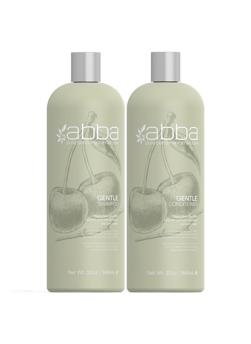 ABBA ABBA - Pure Gentle Shampoo & Conditioner Duo - Cherry Bark & Aloe, 32 fl oz Each 