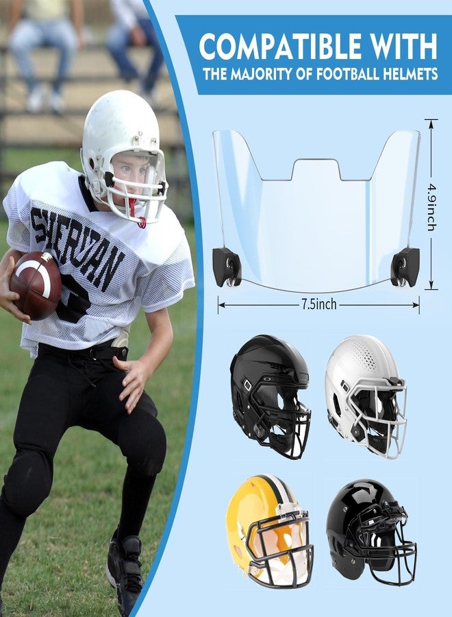 OYMLANX Clear Football Visor for Youth & Adult Helmets, Easy-Install Football Helmet Visor with Quick-Install Clips, Fits Many Facemasks - Image 4