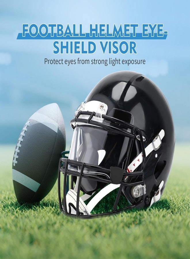 OYMLANX Clear Football Visor for Youth & Adult Helmets, Easy-Install Football Helmet Visor with Quick-Install Clips, Fits Many Facemasks - Image 2