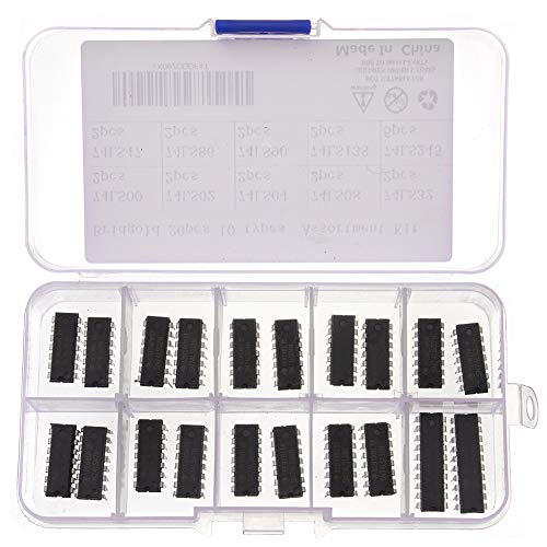 Bridgold 20pcs 10 Types 74LSxx Series LowPower Schottky Logic ICDigital Integrated chipIncluding74LS00 74LS02 74LS04 74LS08 74LS32 74LS47 74LS86 74LS90 74LS138 74LS245 Each 2 pcs - Image 1