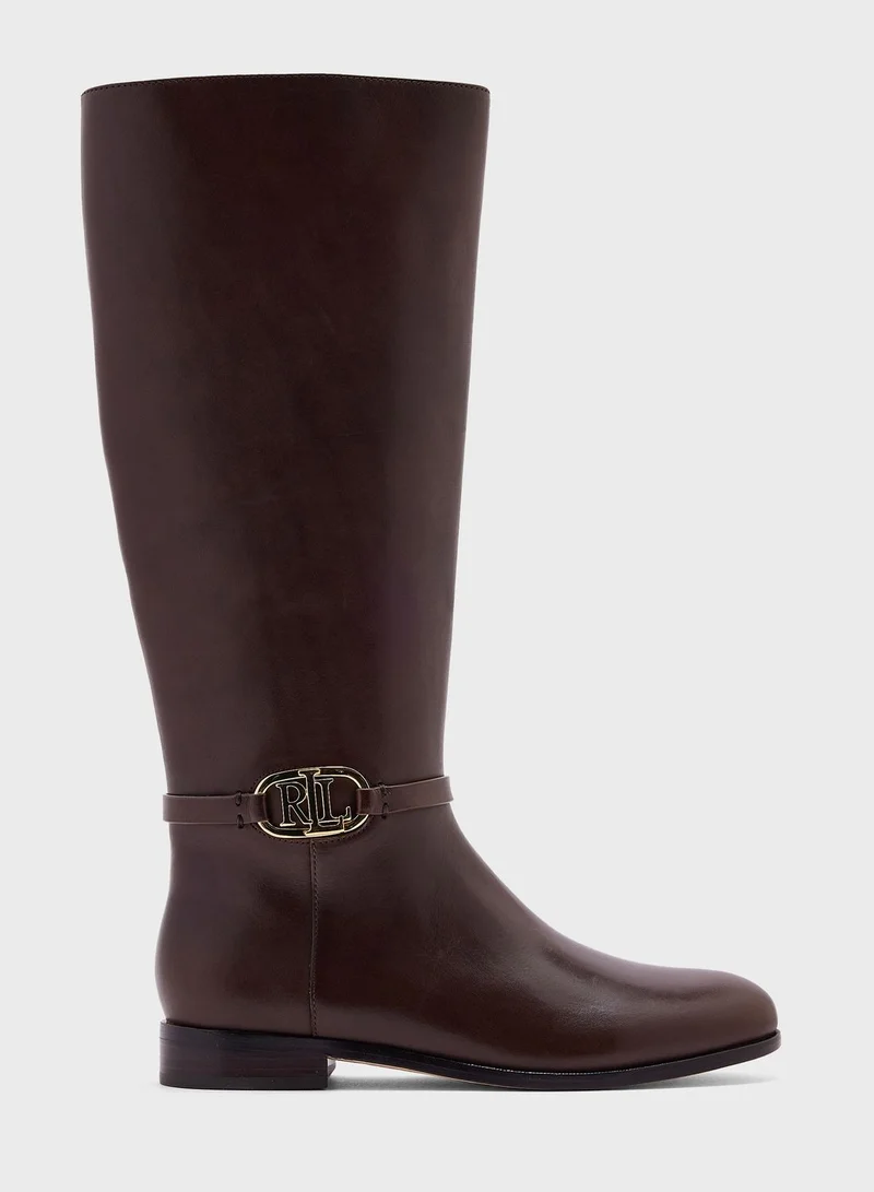 Lauren Ralph Lauren Burnished Calf Ankle Boots