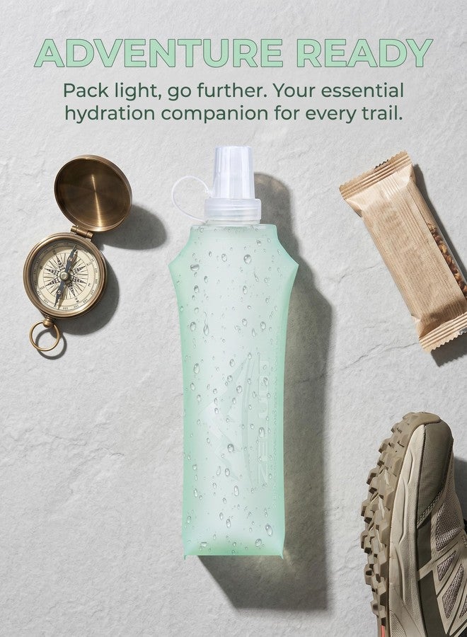 Zelvot Running Vest Soft Flask, BPA-Free 500ml Collapsible Water Bottle for Hydration Backpack, Folding Running Water Bottle for Marathon Hiking Cycling Climbing (Green, 500 ML) - Image 5