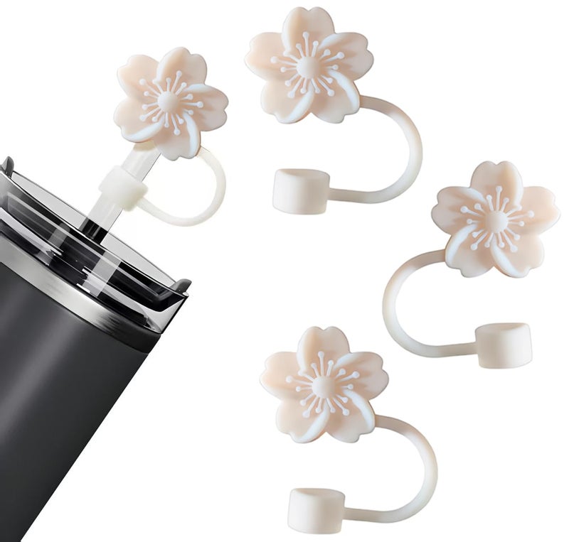BTYHAOS Silicone Straw Caps for 10mm Tumblers | Reusable Dust-Proof Straw Toppers Compatible with Stanley 30oz & 40oz Tumbler (white 3p) - Image 1