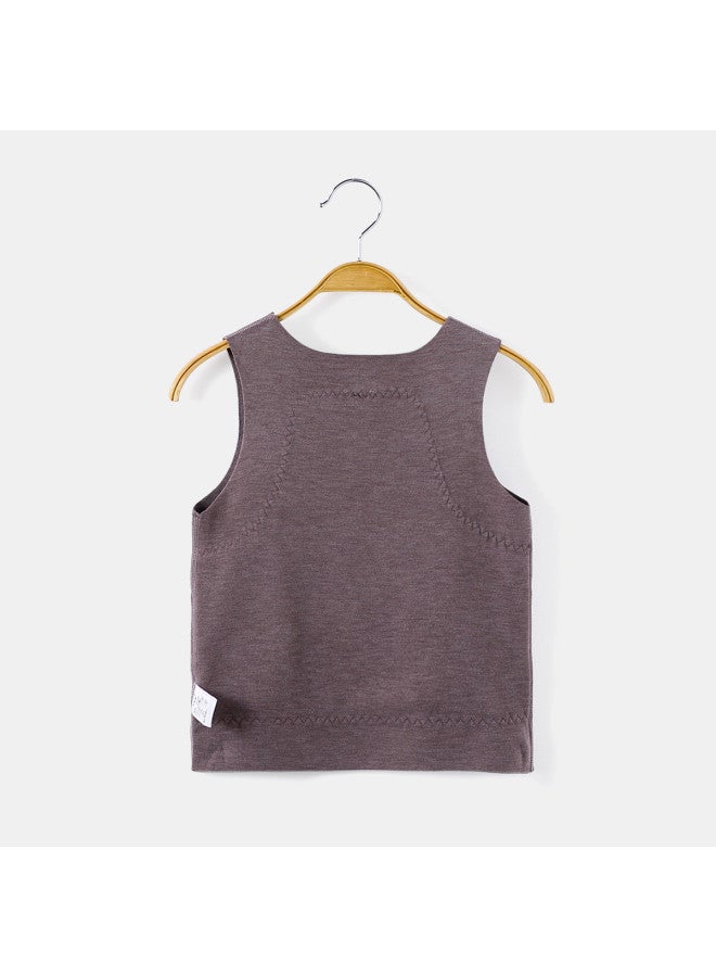 Boys' Autumn And Winter Warm Vest Thickened Base Layer Infant Baby Seamless Vest - Image 5