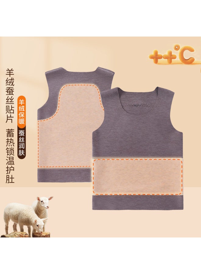 Boys' Autumn And Winter Warm Vest Thickened Base Layer Infant Baby Seamless Vest - Image 2