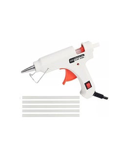 PAMEER Glue Gun,60W, with 8 pcs Hot Glue Sticks. Hot Melt Glue Gun, Removable Anti-hot Cover Glue Gun Kit with Flexible Trigger, for DIY Small Craft Projects, Sealing and Quick Daily Repairs  - Image 1