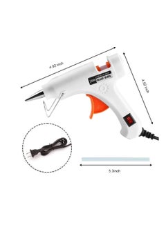 PAMEER Glue Gun,60W, with 8 pcs Hot Glue Sticks. Hot Melt Glue Gun, Removable Anti-hot Cover Glue Gun Kit with Flexible Trigger, for DIY Small Craft Projects, Sealing and Quick Daily Repairs  - Image 2