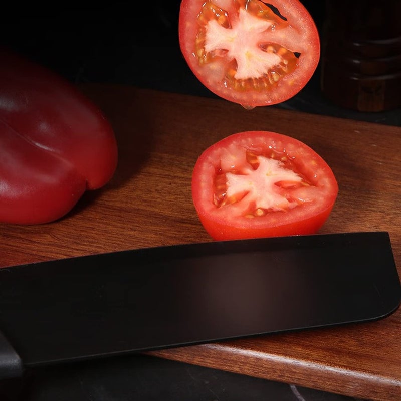 Potency طقم سكاكين شيف 7 إنش و65 إنش سكين تقطيع اللحم سكين دجاج من الفولاذ المقاوم للصدأ مقبض بلاستيك PP سكين فواكه وخضروات وأعشاب ولحوم حاد للغاية عبوة من 2 - Image 3