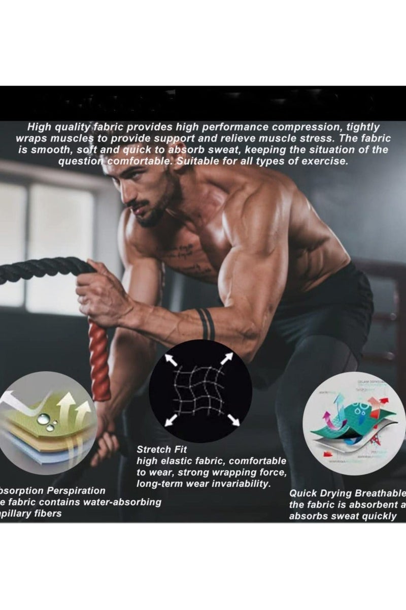 Men's Compression Pants Athletic Tight,Leggings Base Layer Bottoms for Running Workout Sports Yoga Basketball - Image 3