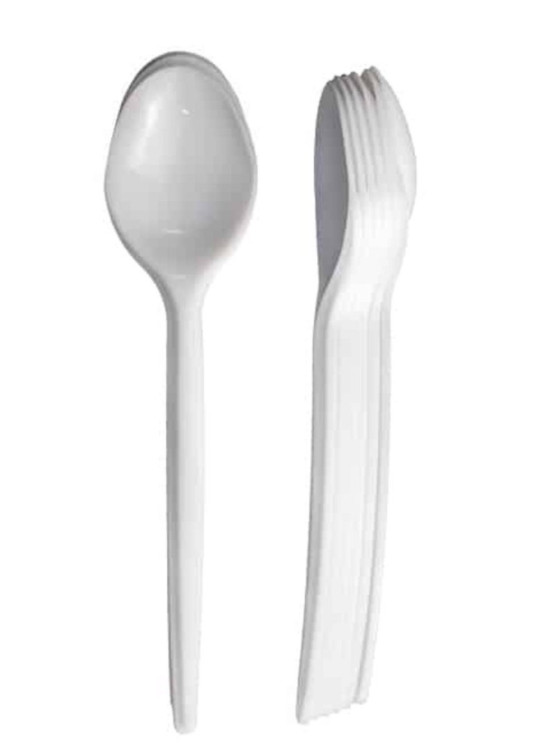 Plastic Spoon Set White (200 Pcs) – Strong & Hygienic Disposable Cutlery