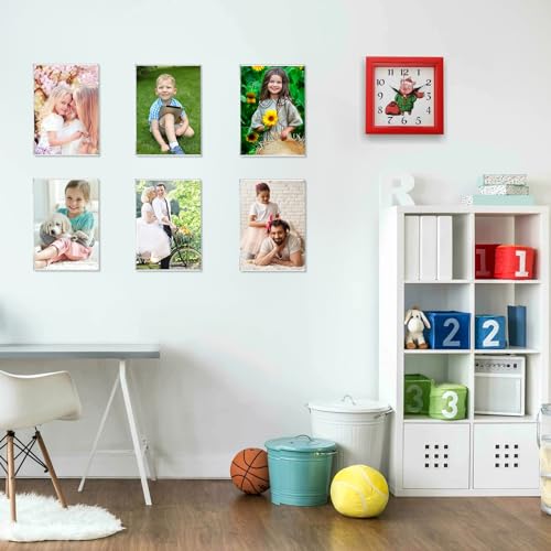 Ludery 8x10 Acrylic Picture Frames,Set of 6 Clear Photo Frame for Wall,Clear Frameless picture Frames 8 x 10,Floating Hanging Picture Frames 8 x 10 for Home, School, Office - Image 5
