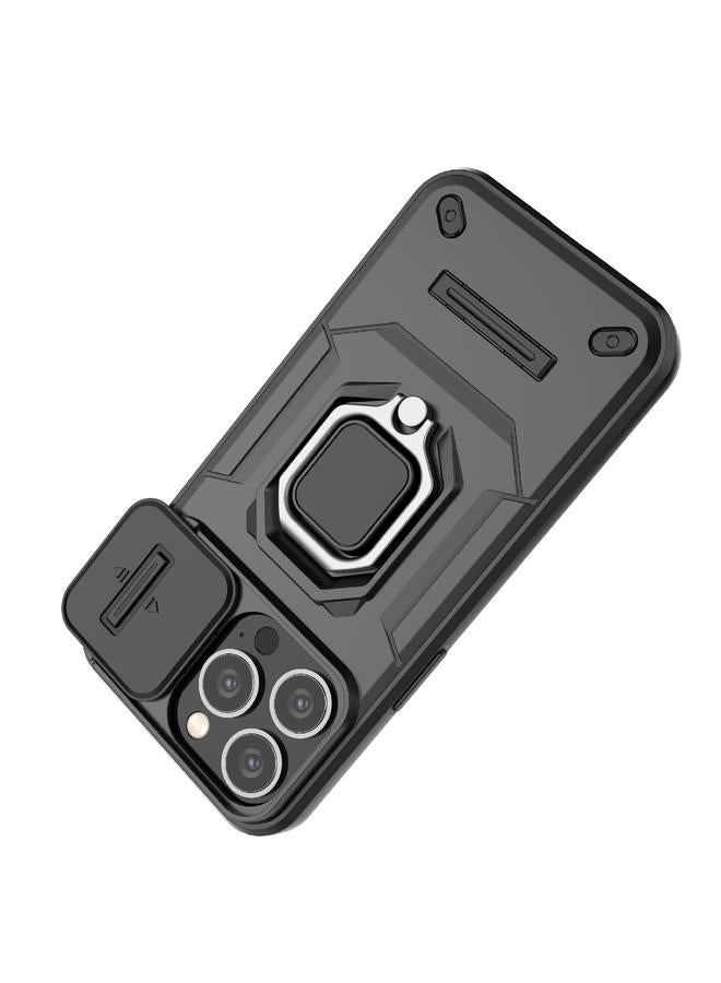 Zaboon Case For iPhone 13 Pro Sliding Camshield TPU + PC Shockproof Phone Case with Holder - Image 4