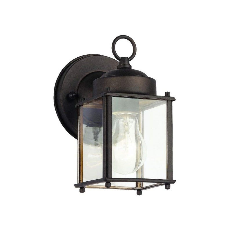 Kichler 9611OZ Patio Wall Sconce Lantern Outdoor Lighting, 8.25" Height, Bronze 1-Light (5" W x 9" H) 60 Watts - Image 3