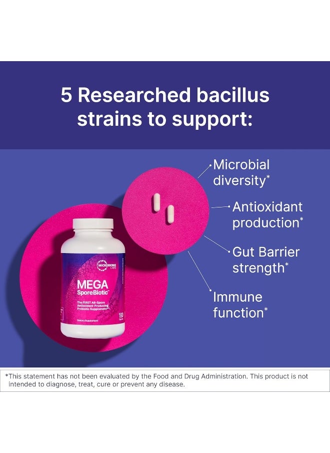 Microbiome Labs - Megasporebiotic - Spore Based Probiotic To Support Gut Health - Proprietary Probiotic Blend Including Bacillus Coagulans + Bacillus Subtilis - Spore Probiotic For Daily Use (60 Count) - Image 1