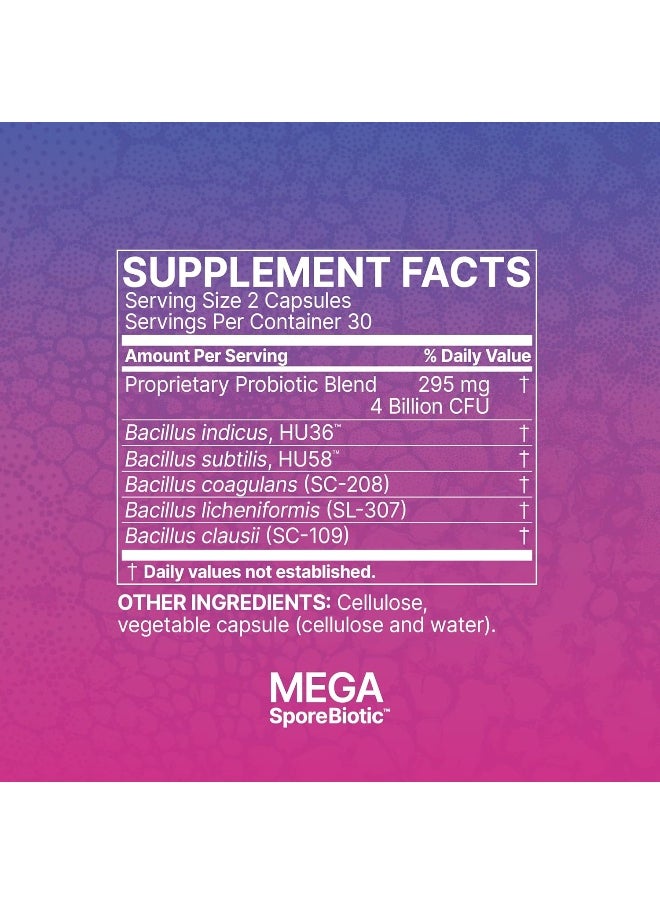 Microbiome Labs - Megasporebiotic - Spore Based Probiotic To Support Gut Health - Proprietary Probiotic Blend Including Bacillus Coagulans + Bacillus Subtilis - Spore Probiotic For Daily Use (60 Count) - Image 1