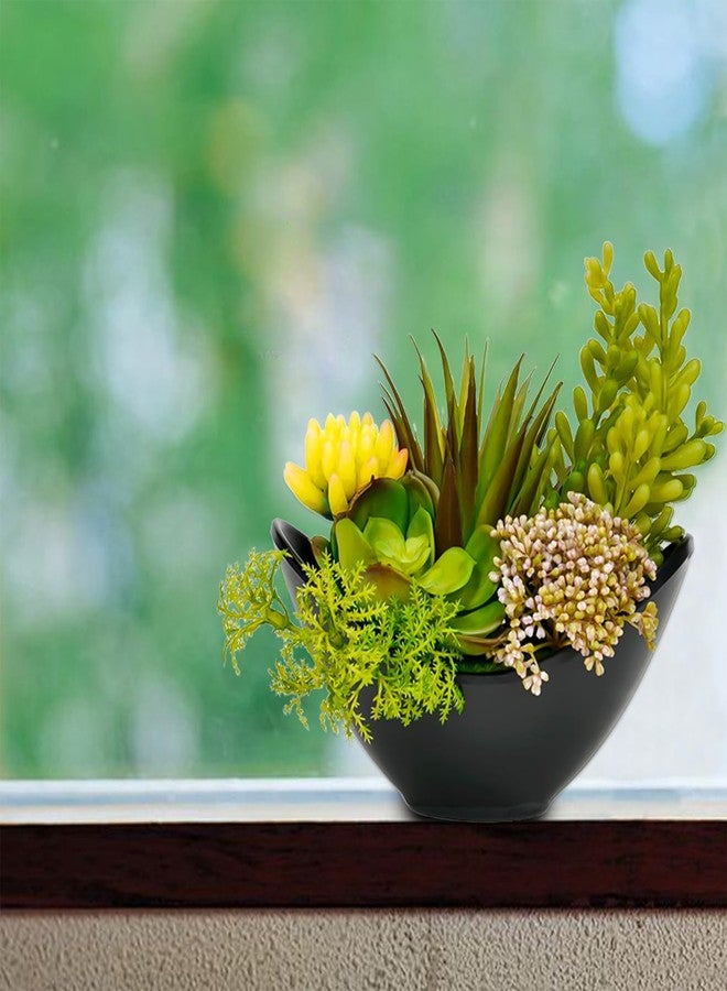 Luxsego Artificial Succulents Plants, Fake Potted Plants - 7.2 Inch Faux Succulents, Artificial Plants & Greenery for Hone Garden, Table Desk Shelves, Bathroom, Office Decorations(1 Pot) - Image 5