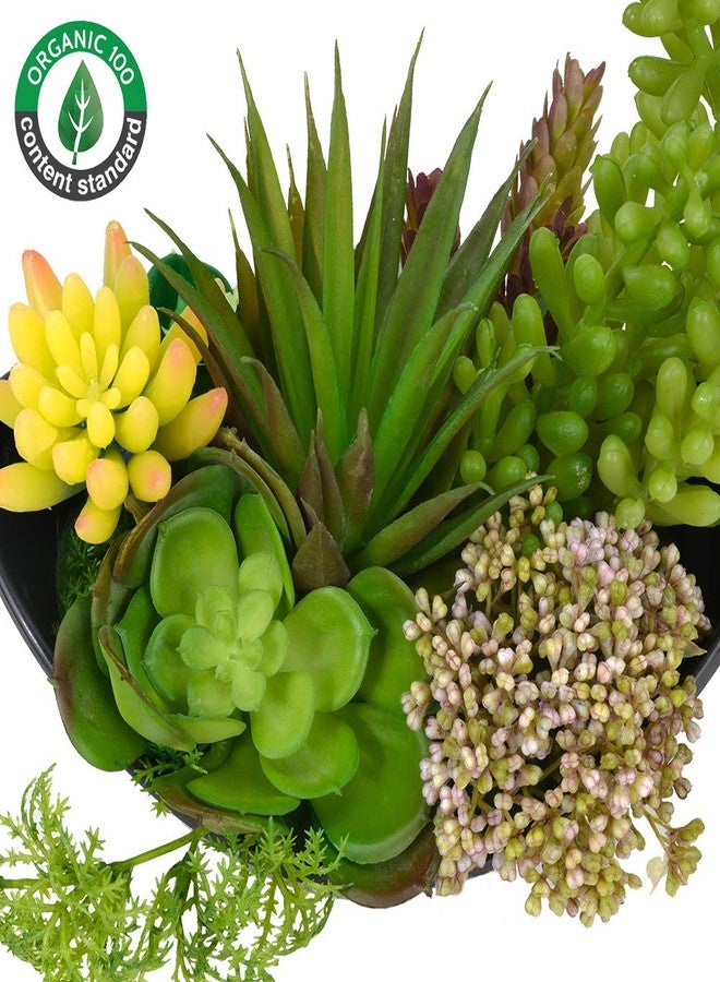 Luxsego Artificial Succulents Plants, Fake Potted Plants - 7.2 Inch Faux Succulents, Artificial Plants & Greenery for Hone Garden, Table Desk Shelves, Bathroom, Office Decorations(1 Pot) - Image 3