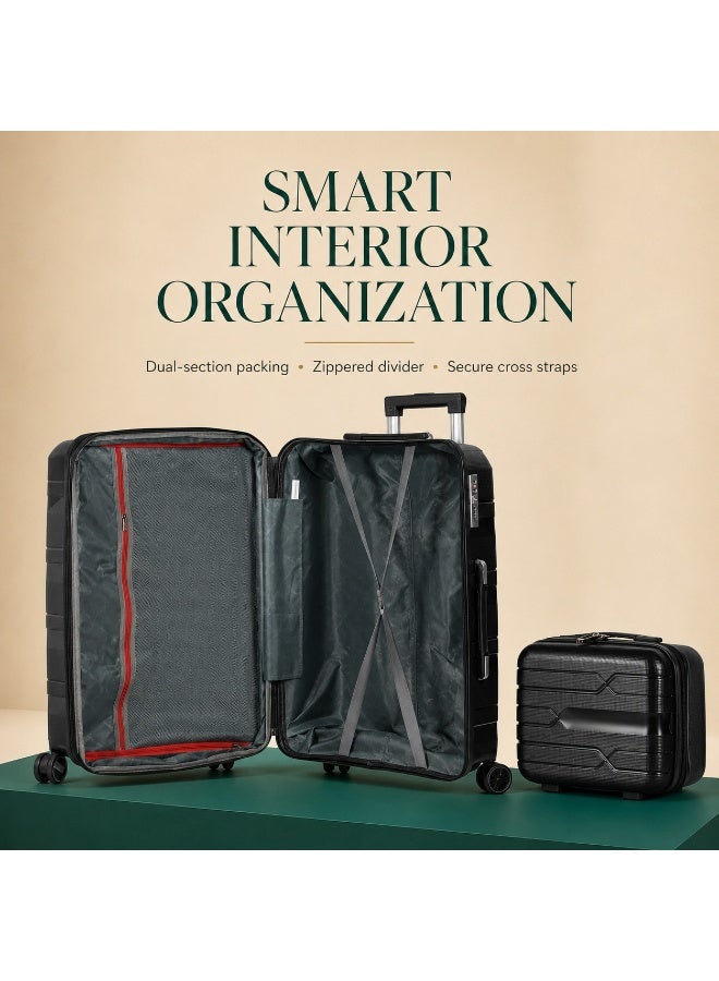 2-Piece Travel Luggage Set, 8-Wheel Spinner Suitcases, Secure Locking System, Lightweight & Durable Design - Image 5
