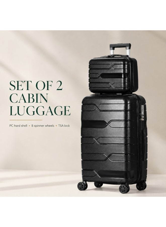 2-Piece Travel Luggage Set, 8-Wheel Spinner Suitcases, Secure Locking System, Lightweight & Durable Design - Image 3